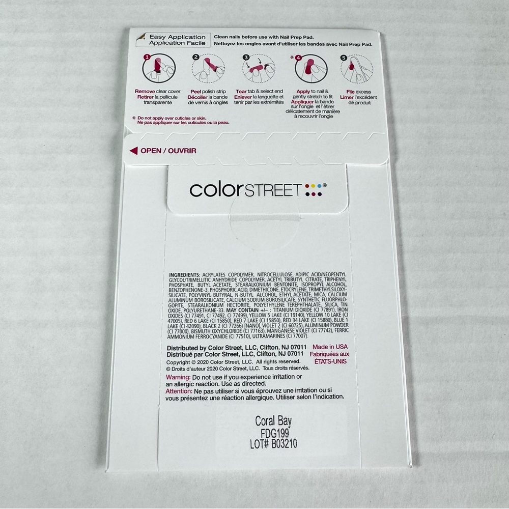 *Retired* Color Street: Coral Bay | Gold Pink Sparkles Glitter Summer Ombre - Picture 4 of 16